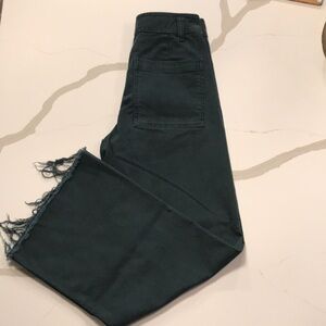 Green Zara Marine Wide Leg Pants